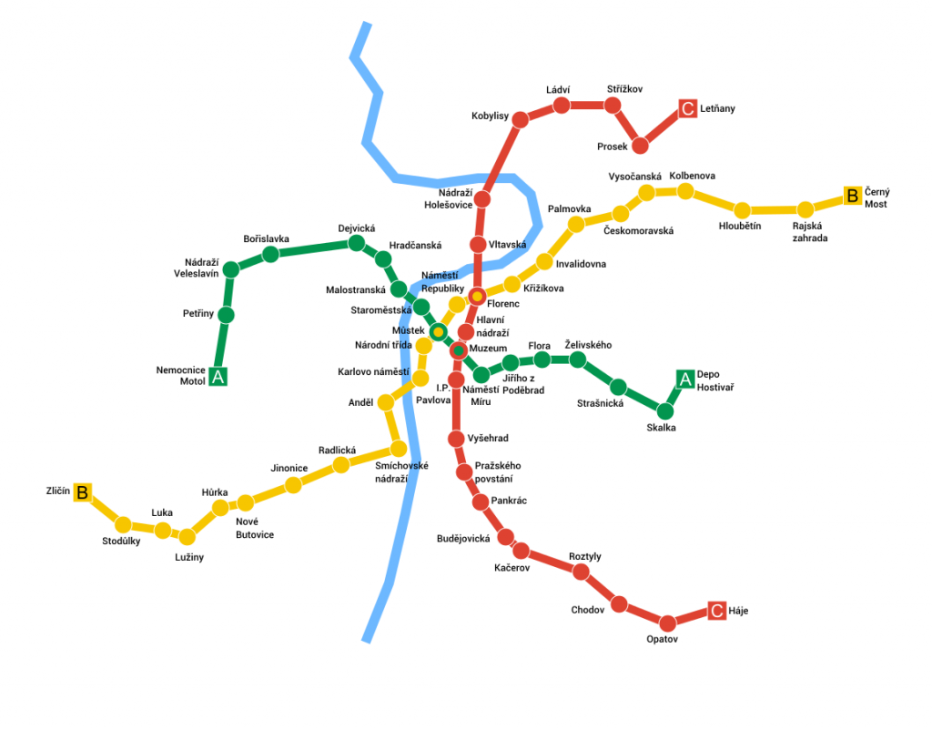 plan métro prague